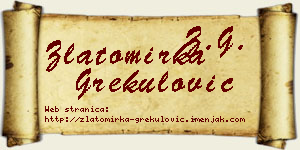Zlatomirka Grekulović vizit kartica